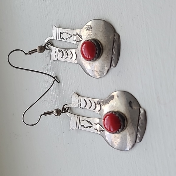NAVAJO DESIGNER BEGAY EARRINGS - Picture 4 of 6